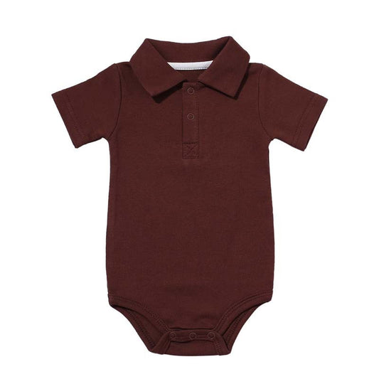 Classic Polo-Collar Baby Onesie – Unisex Style